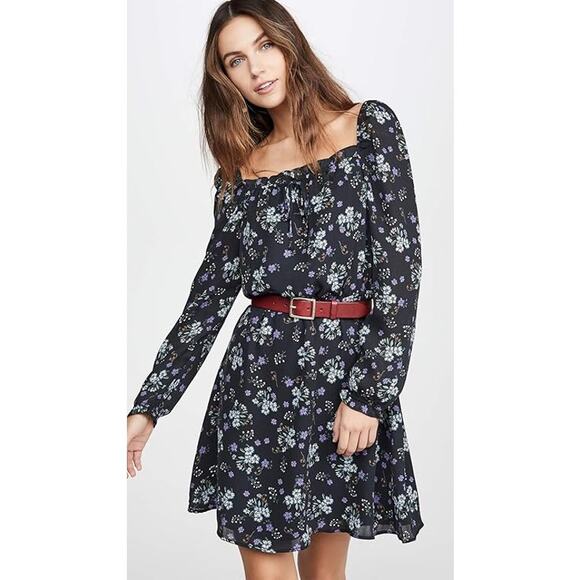CUPCAKES & CASHMERE Elsie Floral Square Neck Dress Sz Small - Picture 3 of 10